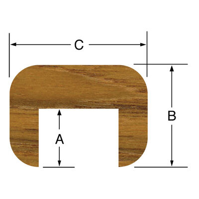 Whitecap Teak Small Cap Molding