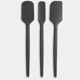 Art and Cook 3 Piece Silicone Spatula Set, Black