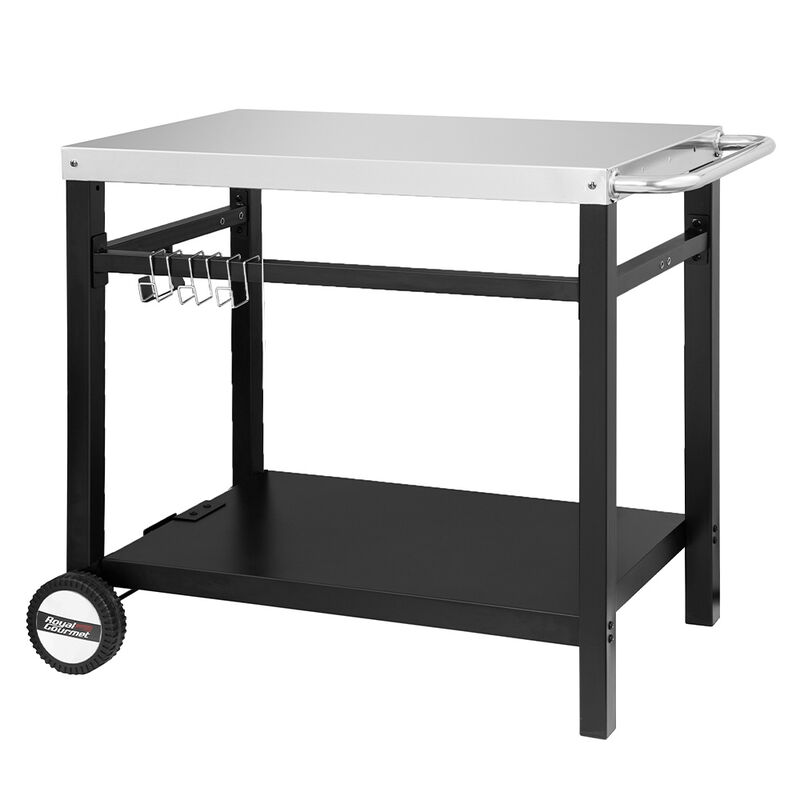 Royal Gourmet Double Shelf Movable Dining Cart w/ Handle - PC3401S image number 9