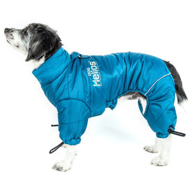 Helios Thunder-crackle Full-Body Waded-Plush Adjustable and 3M Reflective Dog Jacket, Blue Wave X-Small