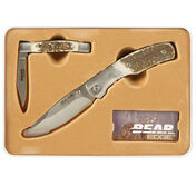 Bear Edge Two-Knife Collectible Tin Gift Set