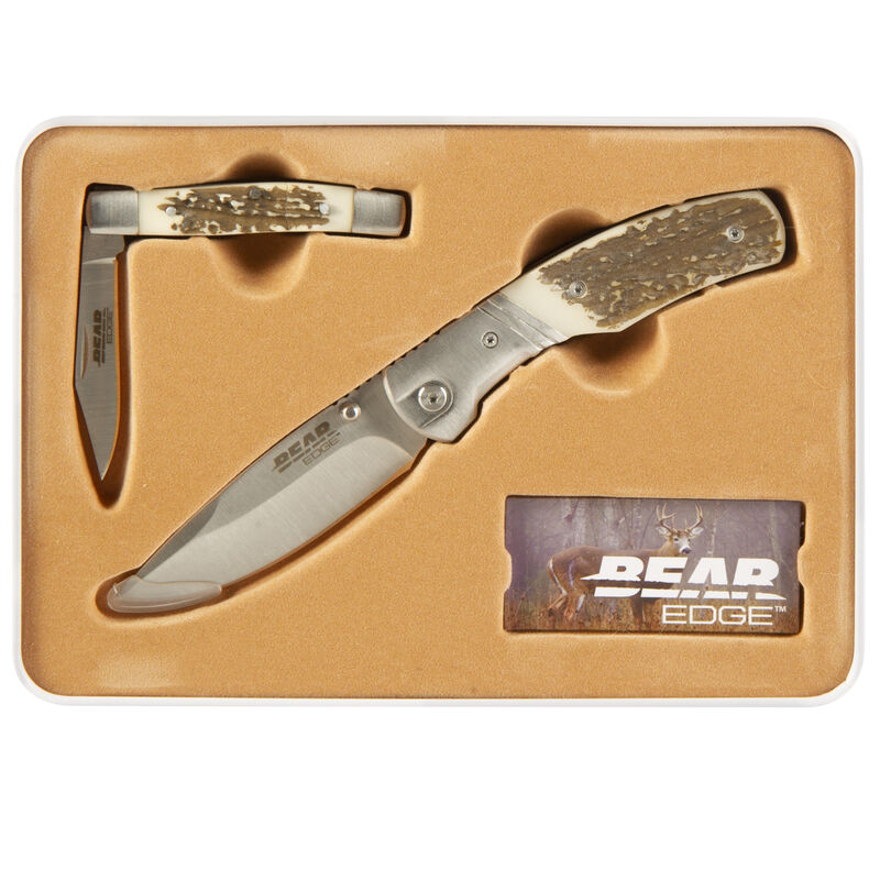 Bear Edge Two-Knife Collectible Tin Gift Set image number 1
