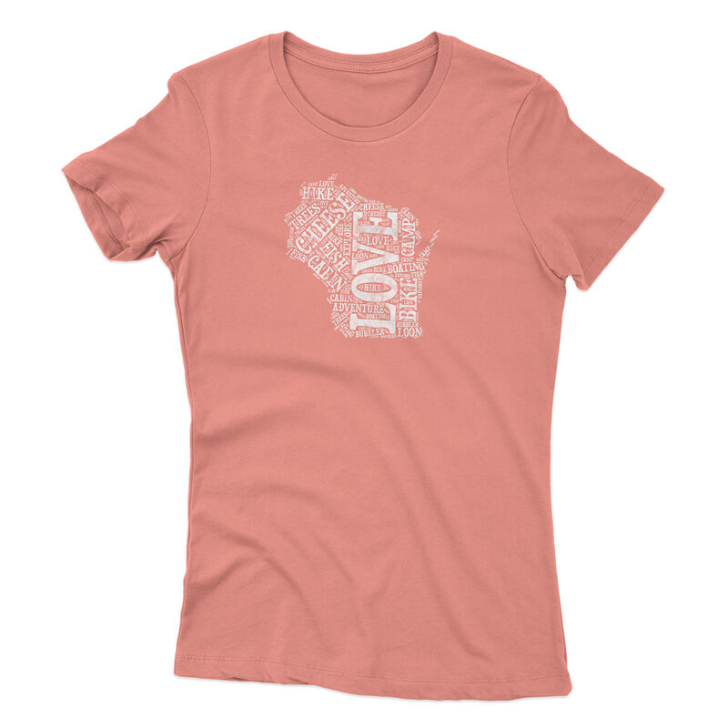 Points North Women's Word Cloud WI Short-Sleeve Tee image number 1