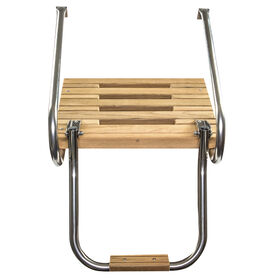 Whitecap Teak Swim Platform, 1-Step Ladder for Boats with I/O Motors
