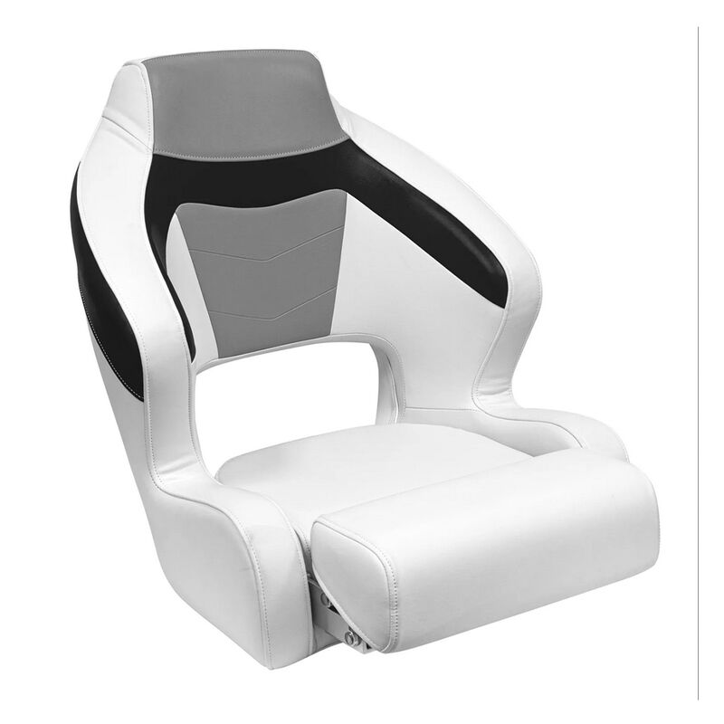 Wise Baja XL Bucket Seat with Flip-Up Bolster, White/Gray/Black image number 1