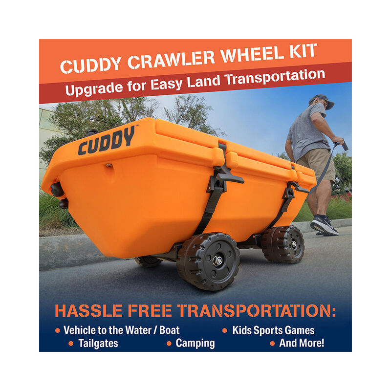 Cuddy Crawler Wheel Conversion Set - Cooler Wheel Kit for Cuddy Cooler –