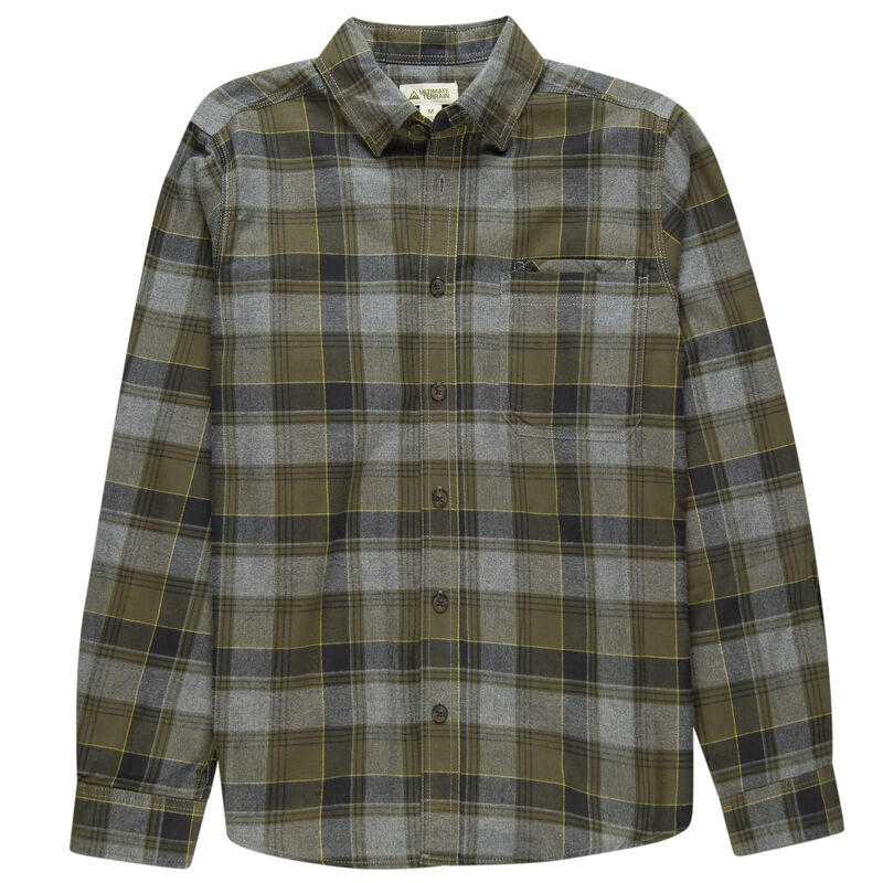 Ultimate Terrain Men's Essential Flannel Long-Sleeve Plaid Shirt image number 8