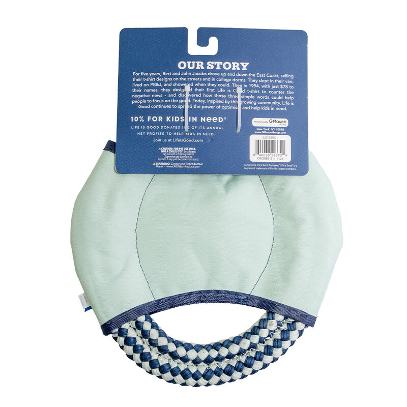 Life is Good Double Rope Frisbee Dog Toy image number 4