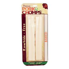 Scott Pet Pork Chomps 8" Rolls, Baked, 2-Pack