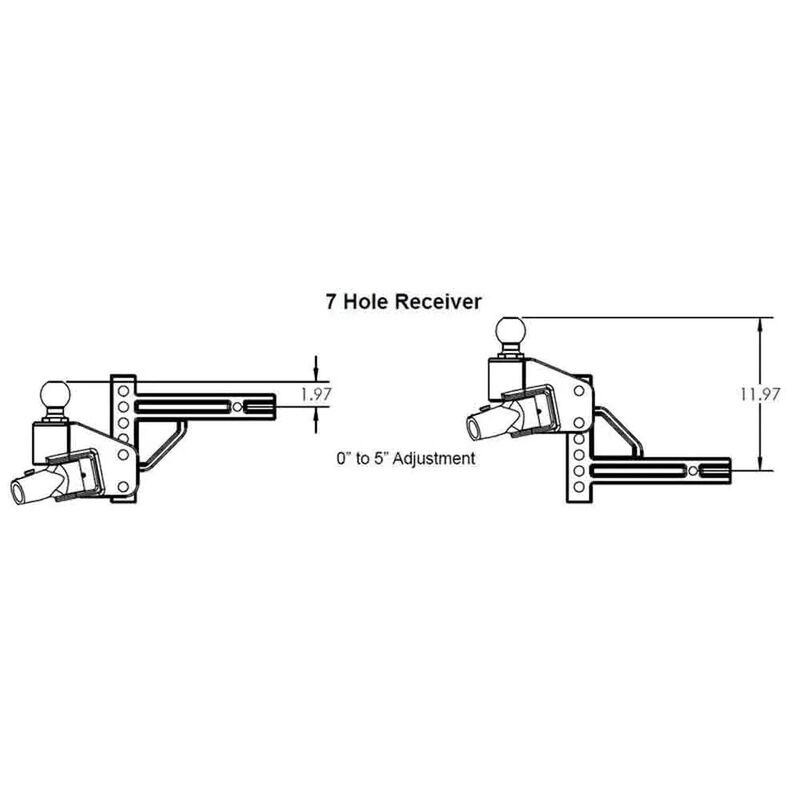 Blue Ox BXW1500 SwayPro Weight Distribution Hitch, 7-Hole Shank, 15K image number 4