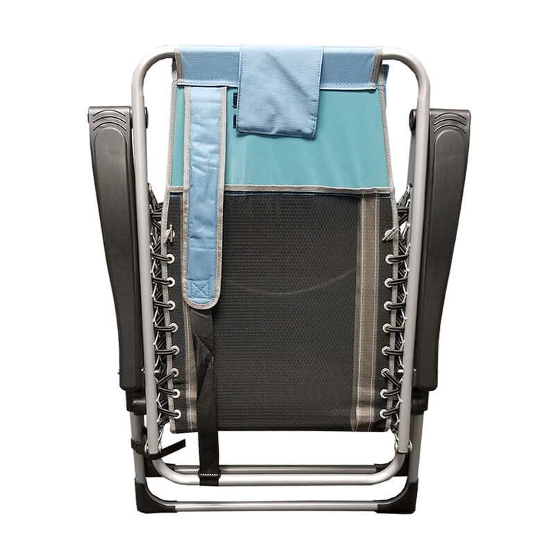 Caravan Sports Infinity OG Lounger Cool Mesh With Carry Strap Outdoor Recliner, Blue/Gray image number 4
