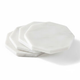 Art and Cook Set of 4 Octagonal Marble Coasters 