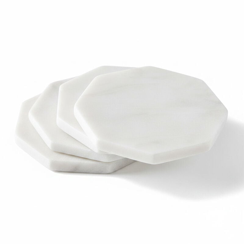 Art and Cook Set of 4 Octagonal Marble Coasters 
