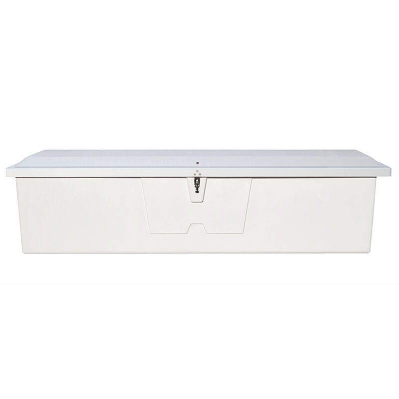 Stow 'N Go Fiberglass Dock Box White Extra Large Standard (24"H x 95"W x 22"D) image number 1