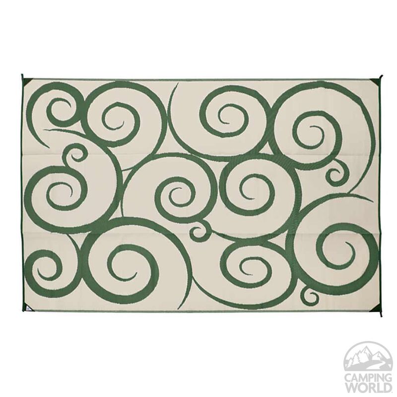 Reversible Swirl Design RV Patio Mat image number 6