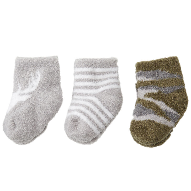 Mud Pie Infant Newborn Little Deer Chenille Socks Set image number 1