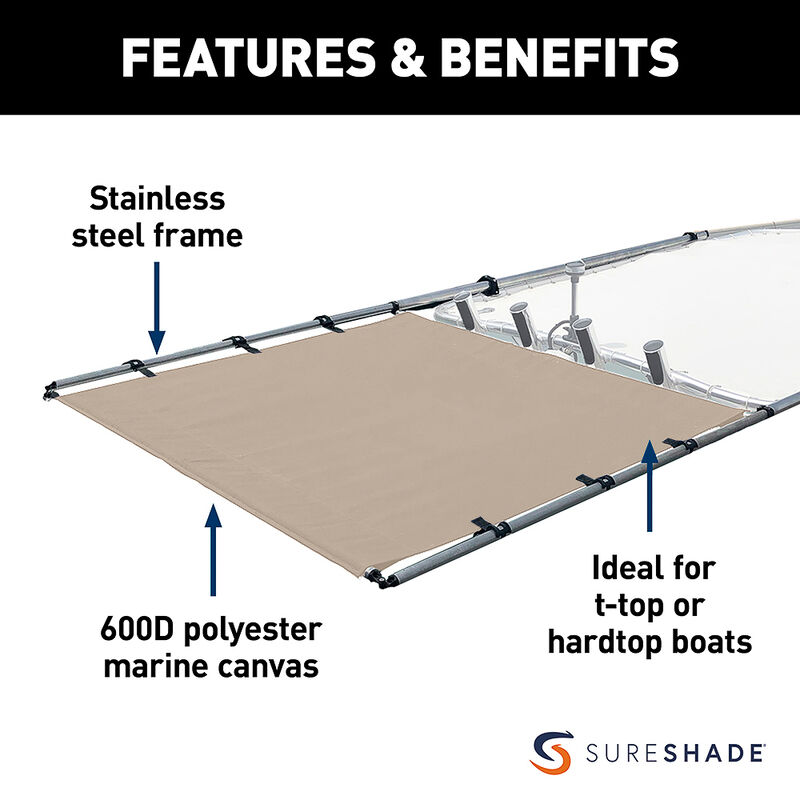 SureShade PTX Power Shade - 69" Wide - Stainless Steel image number 14