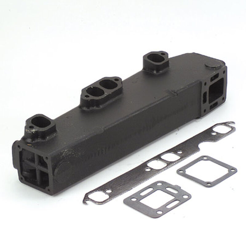 Replacement Manifold, Mercruiser V8 Manifold With End Riser, port side image number 1