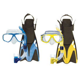 Oceanways Traveler Fin and Caribbean Mask/Snorkel Combo