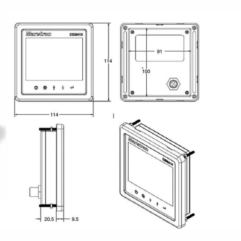 Maretron Multi Function Display, 4.1 Inch TFT LCD Display image number 7