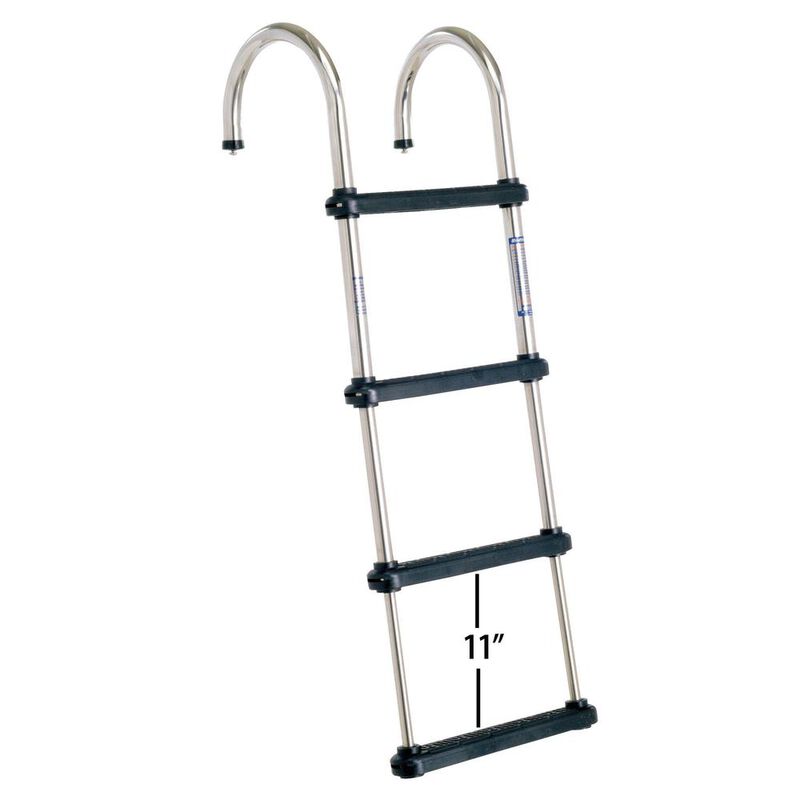 Overton's Removable Telescoping Pontoon Boat Ladder 4Step Overton's