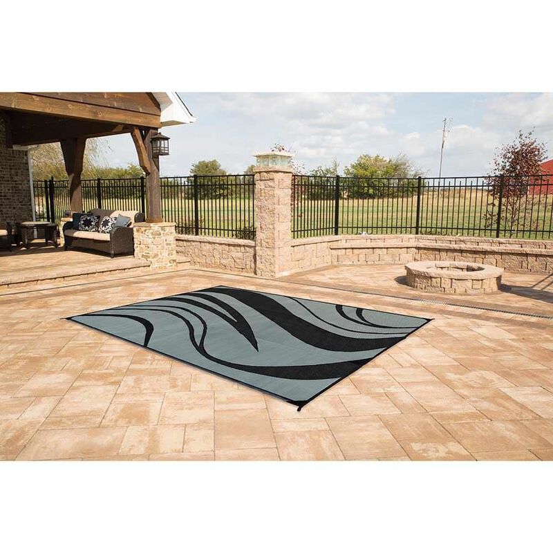Reversible Wave Design Patio Mat image number 8