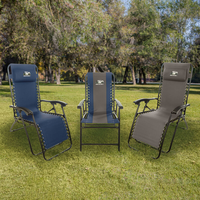 Home Is Where You Park It Bungee Chair, Navy/Gray image number 4