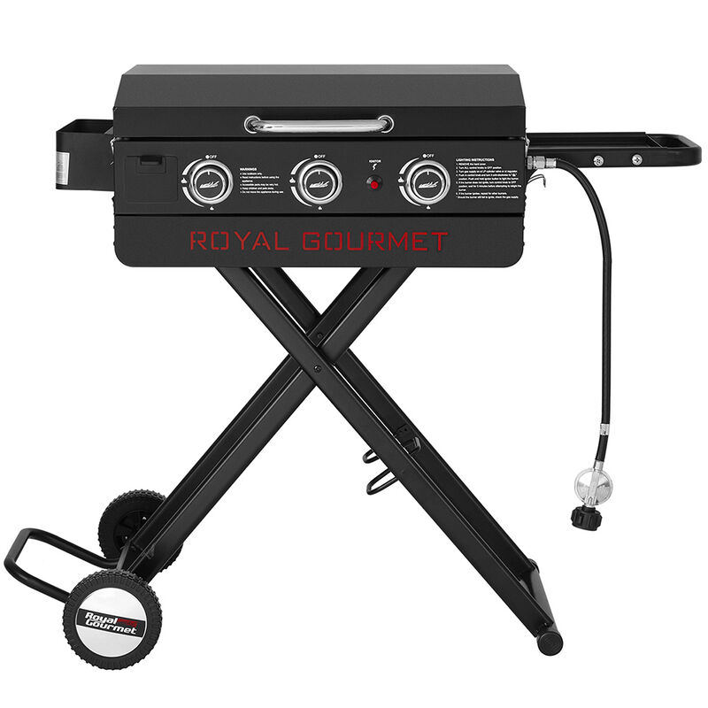 Royal Gourmet 23" Portable 3-Burner Gas Griddle with Collapsible Stand image number 11