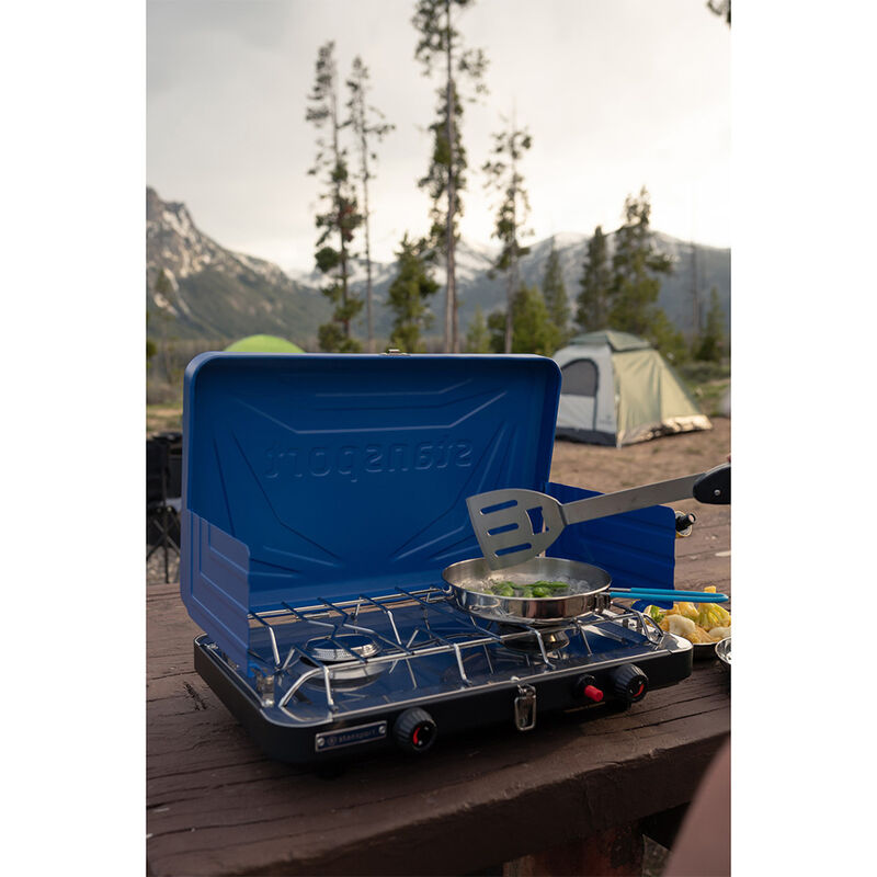 Stansport 2-Burner Propane Stove with Drip Pan and Piezo Igniter image number 10