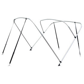 Shademate Bimini Top 3-Bow Aluminum Frame Only, 6'L x 54"H, 54"-60" Wide