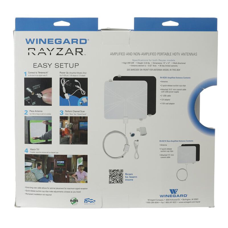 Winegard Rayzar Amplified Portable Indoor HD Antenna image number 6