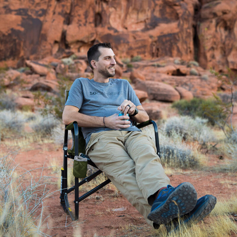 GCI Outdoor Freestyle Rocker Rocking Camp Chair, Green image number 6