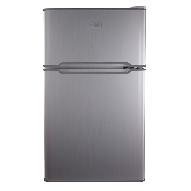 Black+Decker 3.1 cu. ft. 2-Door Mini Fridge with Freezer, VCM Stainless Look image number 6