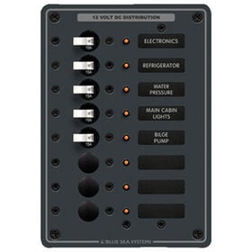 Blue Sea 12/24V DC Branch Circuit Breaker Panel, Model 8023