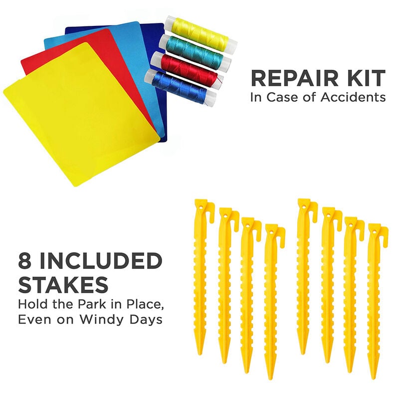 Sunny & Fun Inflatable Bouncy Castle with Built-In Posts image number 7