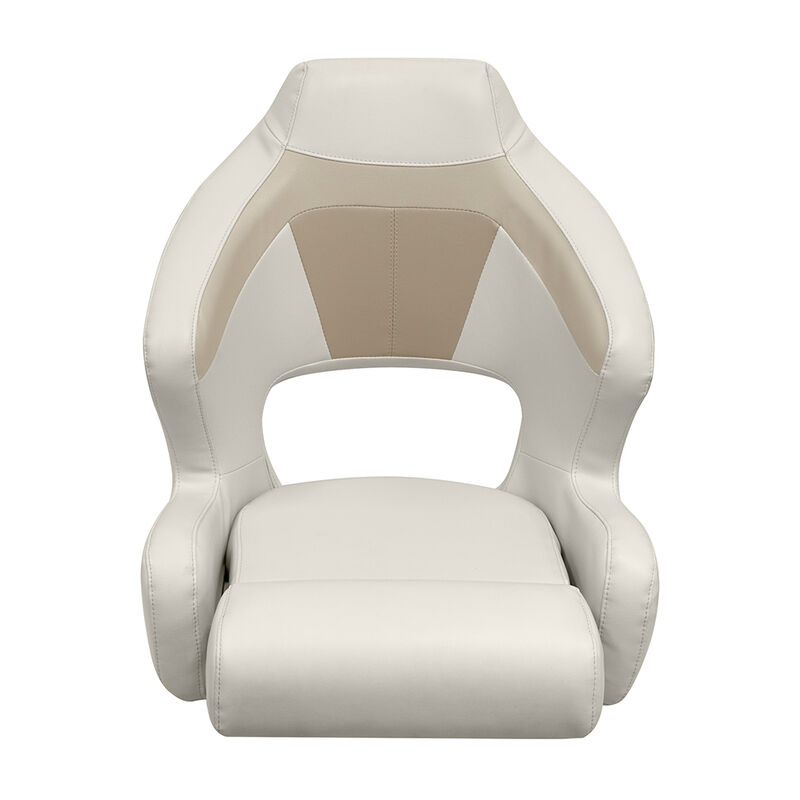 Wise Premier Pontoon XL Bucket Seat with Flip-Up Bolster, Stone/Khaki/Mocha image number 3