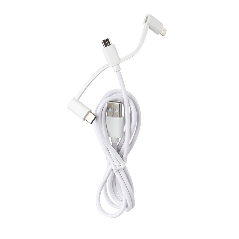 Vivitar 4' 3-in-1 Universal Charging Cable, White image number 4