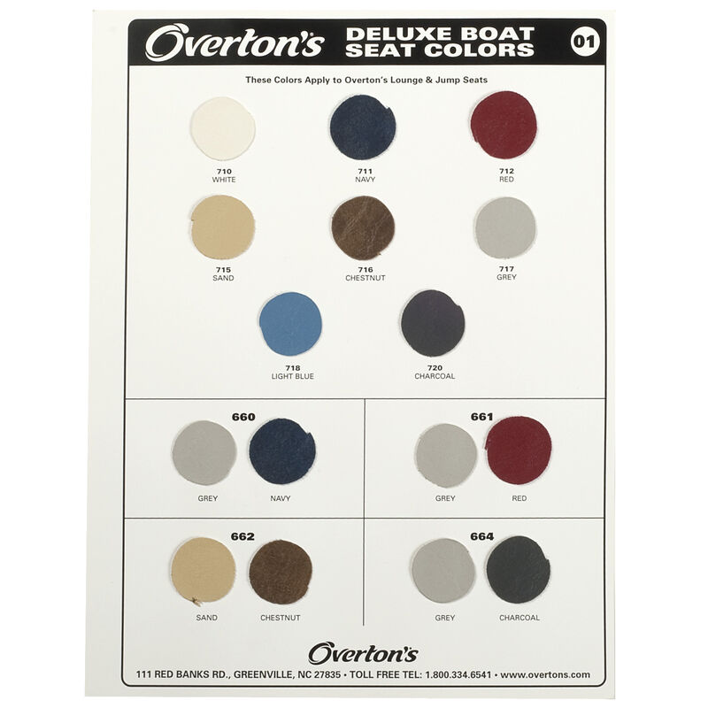 Overton's Deluxe Boat Seat Vinyl Sample Swatch Card image number 1