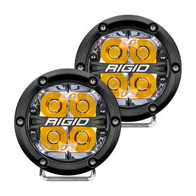 RIGID 360-Series 4" LED Off-Road Spot Beam with Amber Backlight - Black Housing