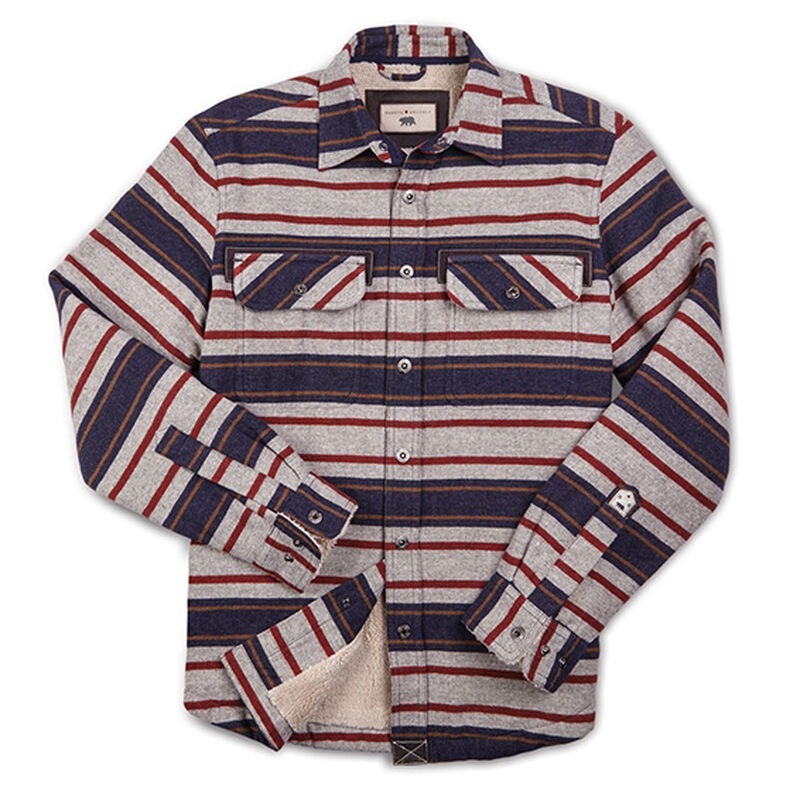 Dakota Grizzly Men's Mack Blanket-Striped Flannel Shirt Jacket image number 1