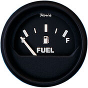 Faria 2" Euro Black Series Fuel Level Gauge