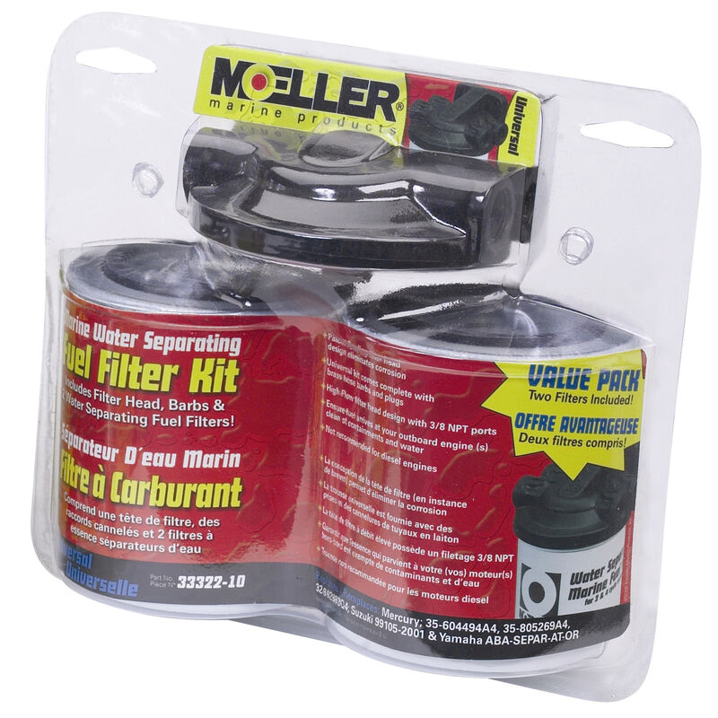 Moeller Universal Water Separating Fuel Filter Kit With Two Filters image number 2