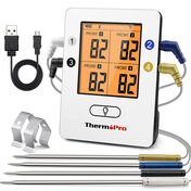 ThermoPro TP25 Wireless Bluetooth Meat Thermometer with 4 Color-Coated Probes