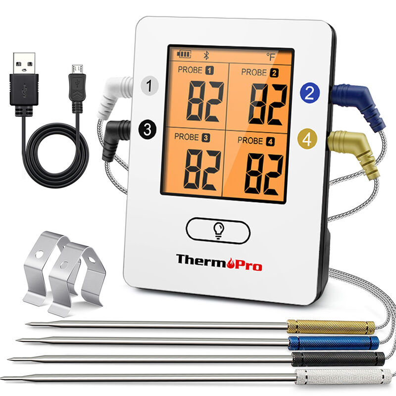 ThermoPro TP25 Wireless Bluetooth Meat Thermometer with 4 Color-Coated Probes image number 1