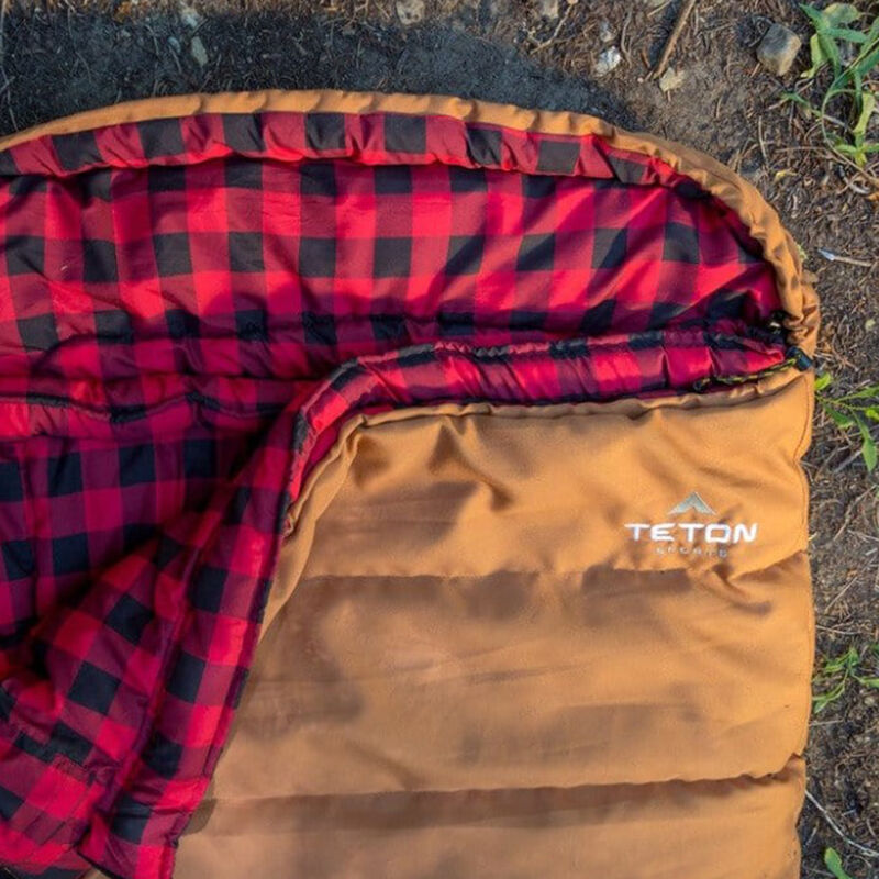 TETON Sports Deer Hunter 0&deg;F Canvas Sleeping Bag, Right Zipper image number 5