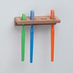 Whitecap Teak Toothbrush Holder, 5-3/4"L x 1-7/8"D