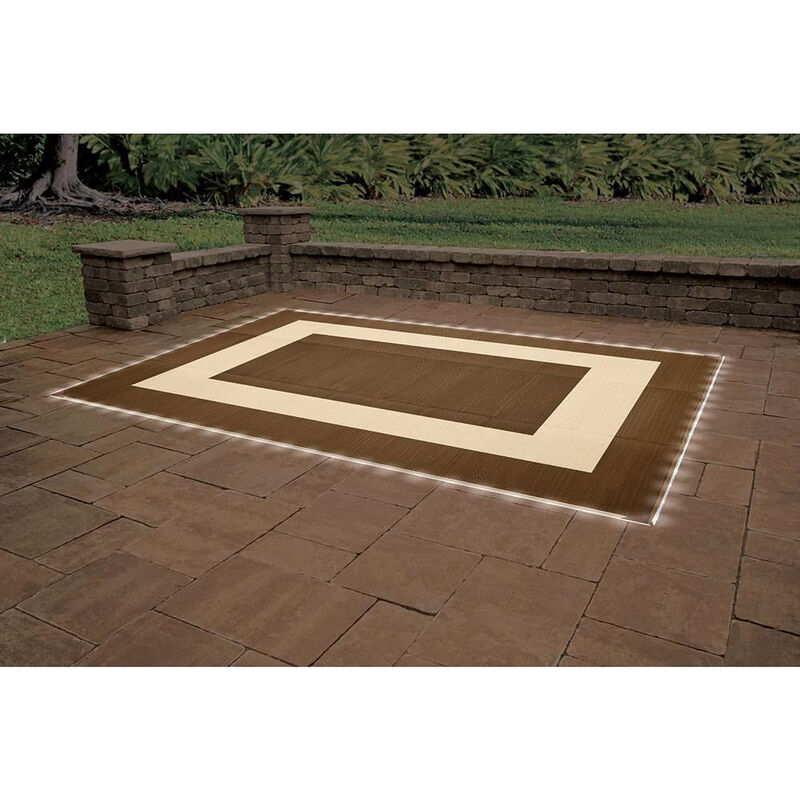 LED Illuminated Patio Mat, 9' x 12', Brown image number 8