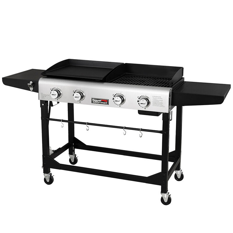 Royal Gourmet 4-Burner&nbsp;Flat Top&nbsp;Gas Grill & Griddle Combo, Folding Legs Design image number 4