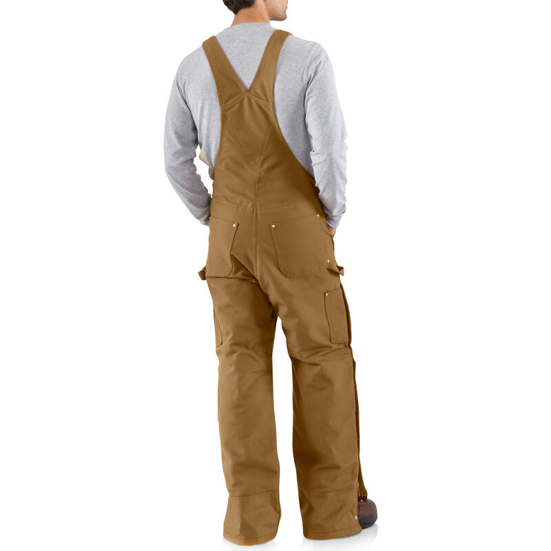 Carhartt Men's Duck Quilt-Lined Zip-To-Thigh Bib Overall image number 2