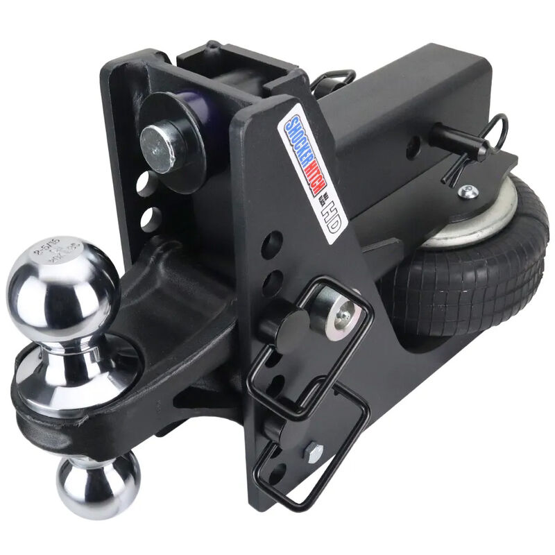 Shocker Hitch HD Max Air Ride Receiver Hitch, Fits 2-1/2" Hitch, Combo 2" and 2-5/16" Chrome Balls image number 7